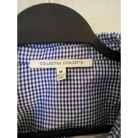 Collective Concepts Plaid Open Back Blouse - Picture 6 of 6